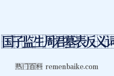 国子监生周君墓表反义词是什么意思的图片